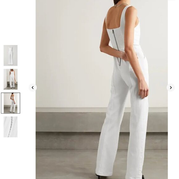 Alice + Olivia  chels stretch-denim jumpsuit USA small 26 - Picture 6 of 11